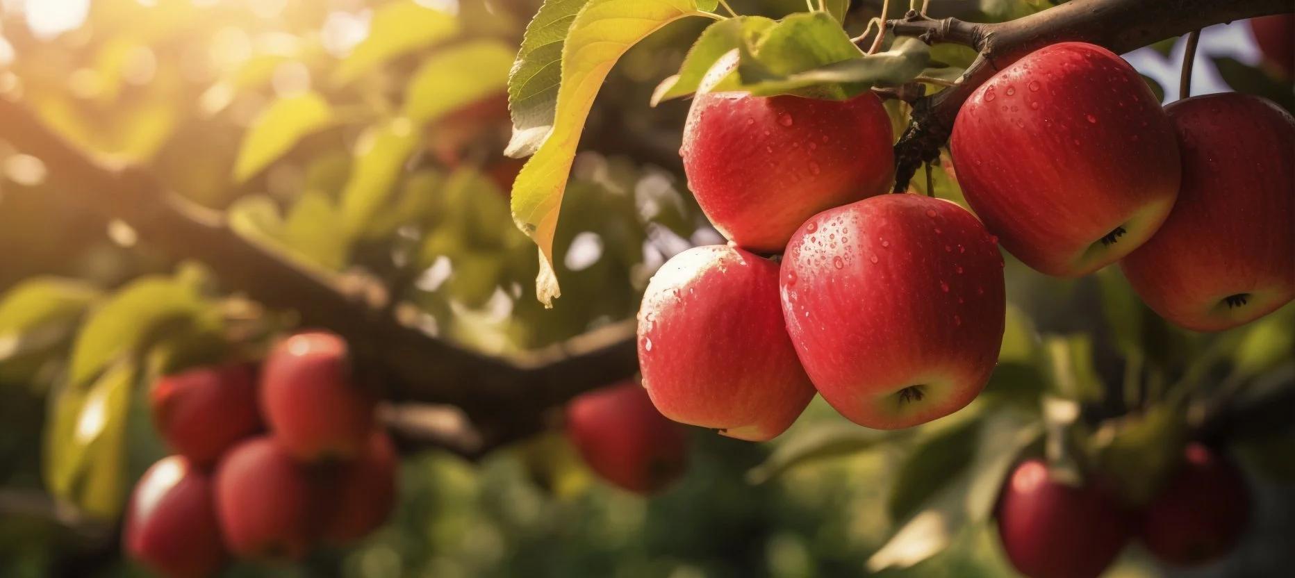 Apples growing on a tree